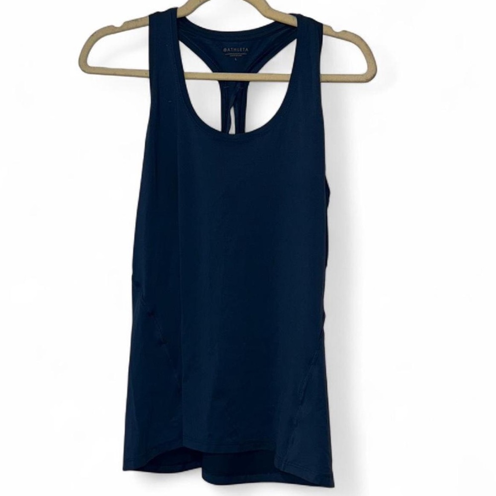 Athleta Racerback Athletic Tank Top Teal Blue Size L